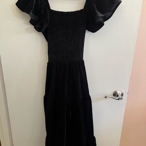 Elegant Black Velvet Dress